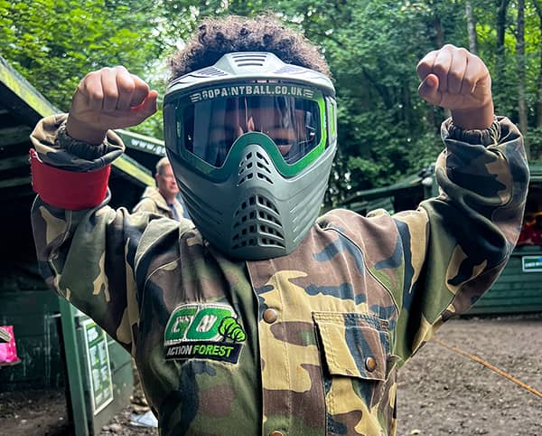 Kids paintball birthday party
