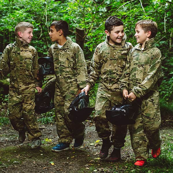 Kids forest paintball