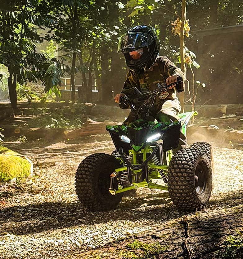 Kid on a quad bike at Go Action Forest London