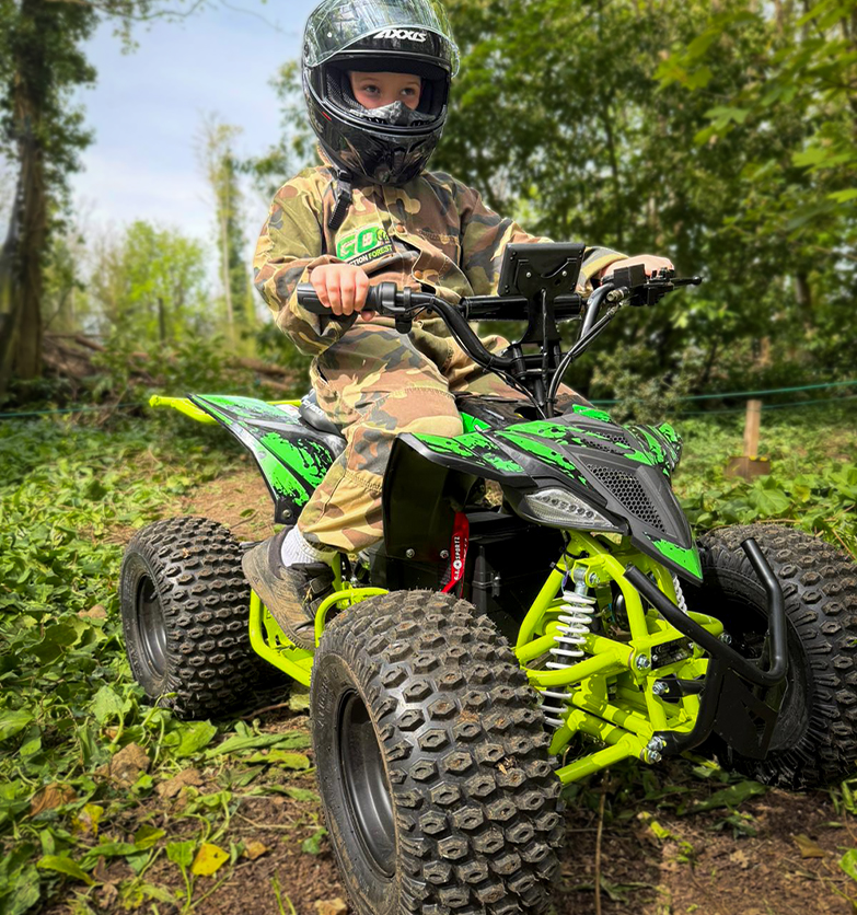 Kid on a quad bike at Go Action Forest London